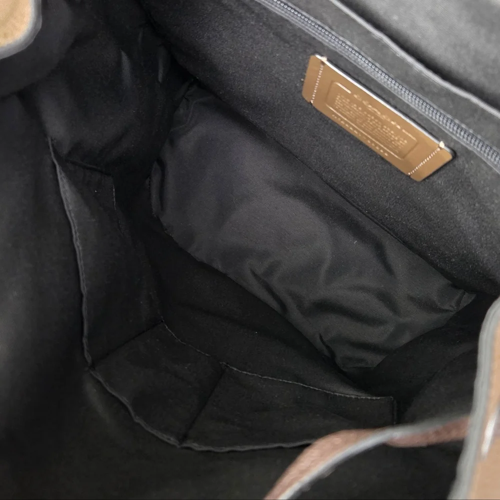 LIKE NEW COACH HUDSON BACKPACK BAG IN COLORBLOCK - GUNMETAL TOBACCO MAHOGANY